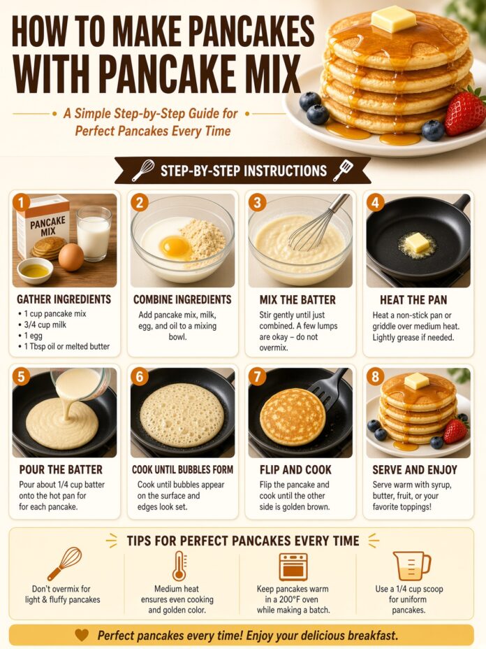 how to make pancakes with pancake mix